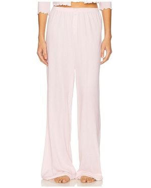 For Love & Lemons Elliana Wide Leg Pant - Pink
