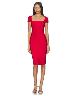 Hervé Léger Midi-Kleid The Premiere Dress - Rot