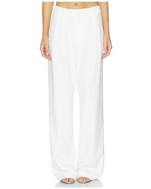 Kate Barton Wool Cotton Pleat Trouser - White