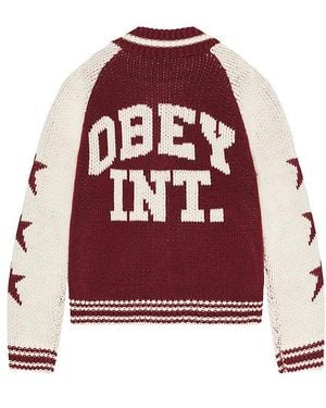 Obey Jersey Cowichan En Color Rojo Talla (También En M)