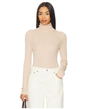 Enza Costa Rollkragenpullover Im Lagenlook - Natur