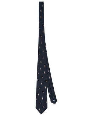 Polo Ralph Lauren Silk Polo Player Neck Tie - White