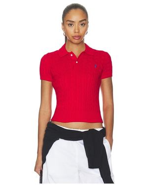 Polo Ralph Lauren Kurzärmeliger Pullover Mit Kragen - Rot