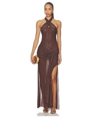 Kim Shui Mesh Dress - Brown