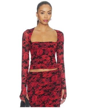 AFRM Ines Top En Color Rojo Talla (También En L, M, S, Xl, Xs, Xxl, Xxs)