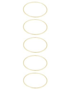 Luv Aj Conjunto De Brazalete The Sophia En Color Oro Metálico Talla En - Blanco