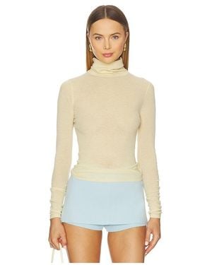 White + Warren Top Col Roulé En. Taille Also En S, Xs - Blanc