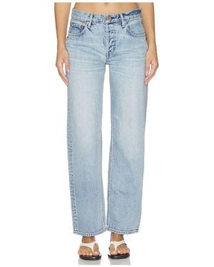 Moussy Covington Straight Low Jeans - Blue