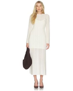 NAADAM Cashmino Lace Pointelle Dress - White