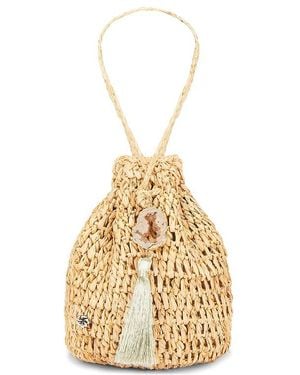 Flora Bella Stintino Hand Crochet Raffia Wristlet - Metallic