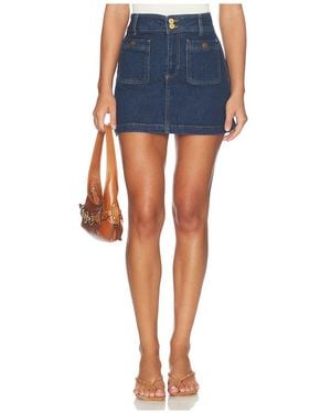 PAIGE Janelle Skirt With Patch Pockets Skirt - Blau