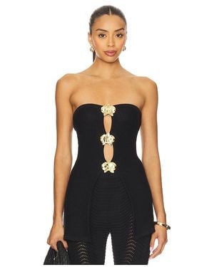 Cin Cin Lotus Knit Top - Black
