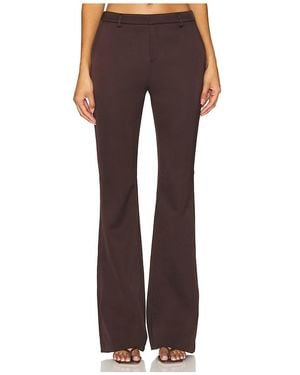 SER.O.YA Heavy Satin Flare Trousers - Brown