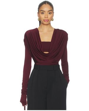 LAPOINTE Cowl Neck Bandeau Top - Purple