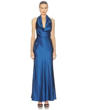 Elliatt Florea Cowl Neck Gown - Blue