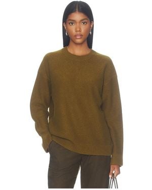 Vince Boiled Cashmere Crew Sweater - Brown