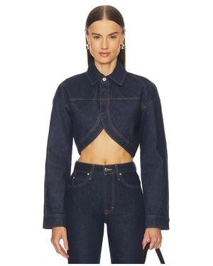 GRLFRND Ella Cropped Jacket - Blue