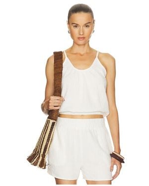 Bobi Cami Crop Top - White