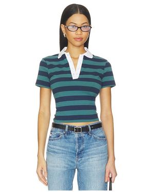 GOOD AMERICAN The Easy Polo Top En Color Multi Talla (También En Xs, S, M, Xxl/2X, Xxxl/3X, Xxxxl/4X) - Azul