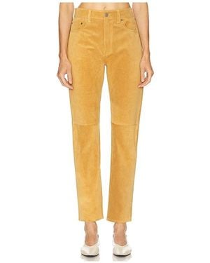 Polo Ralph Lauren Suede Relaxed Straight Pant - Yellow