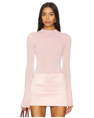 Camila Coelho Pauline Mock Neck Jumper - Pink