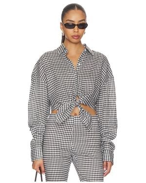 AEXAE X Revolve Linen Shirt Tie Top - Multicolour
