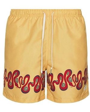 Bather Ochre Dizzy Boa Swim Trunks - White