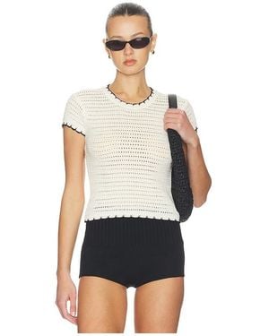MAJORELLE Maev Short Sleeve Top - White