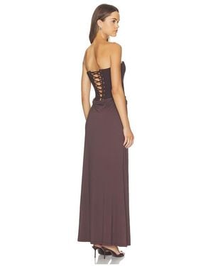 Runaway the Label Taleah Strapless Corset Maxi Dress - Purple