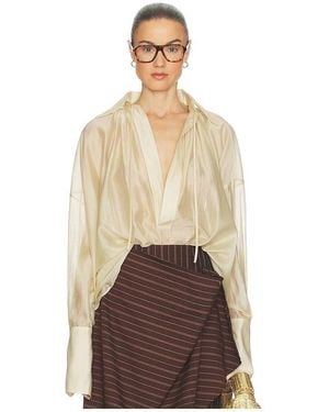 Helsa The Poet Blouse - Natural