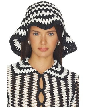 L'academie Arriel Crochet Hat - Black