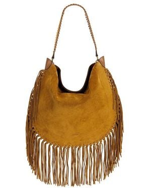 Isabel Marant Oskan Hobo Soft Zip With Fringe - Multicolour