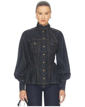 Zimmermann Denim Fitted Shirt - Blue