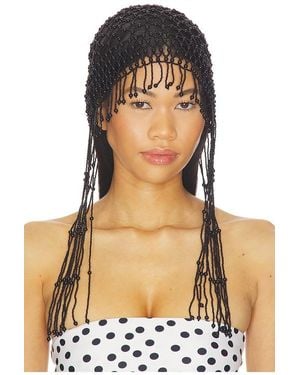 Lovers + Friends Liza Beaded Hat - Black