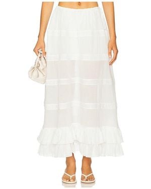 Mirror Palais Maxi Skirt - White