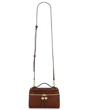 Tory Burch Romy Embossed Slim Top Handle Bag - White