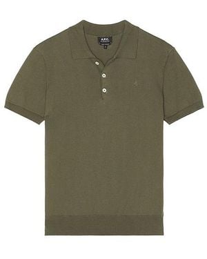 A.P.C. Polohemd Gregory - Grün