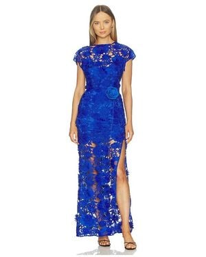 LEO LIN Alena Lace Maxi Dress - Blue