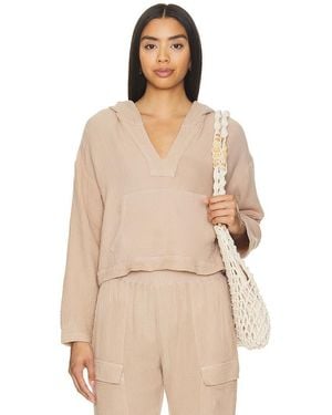 Monrow Hoodie Gauze - Natur