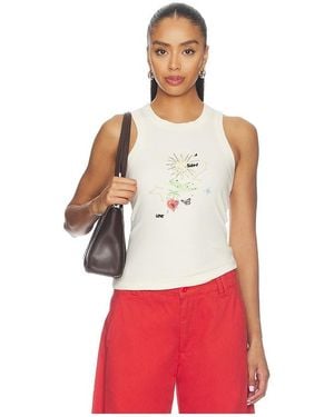 Never Fully Dressed Celestial Rib Tank - Red