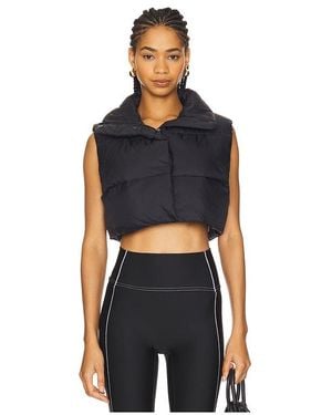 Alo Yoga Extreme Cropped Rush Puffer Vest - Blue