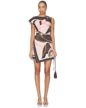 AMUR Jovie Asymmetrical Mini Dress - Multicolor