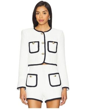 Cinq À Sept Contrast Auden Jacket - White