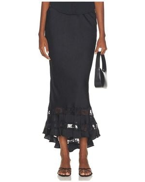 Free People Falda Long Lost Lover En Color Negro Talla (También En Xs, S, M, Xl)