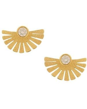 Mazin Jewels Sunray Earrings - Metallic