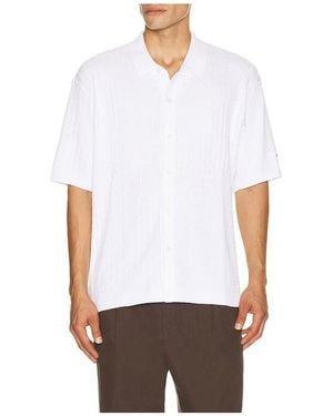 Wilson M Cable Blocked Jumper Polo - White