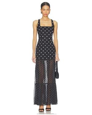Runaway the Label Tillie Sheer Bottom Maxi Dress - Blue