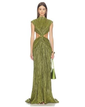 Cult Gaia Vestido Largo Voss En Color Verde Oliva Talla (También En 12)