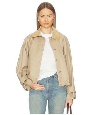 Rohe Suede Collar Blouson Jacket - Blue