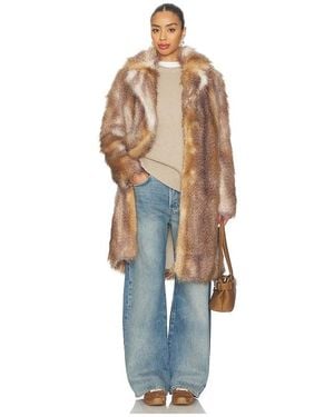 Unreal Fur Abrigo Pioneer En Color Bronce Talla (También En Xs, S, M, Xl) - Azul